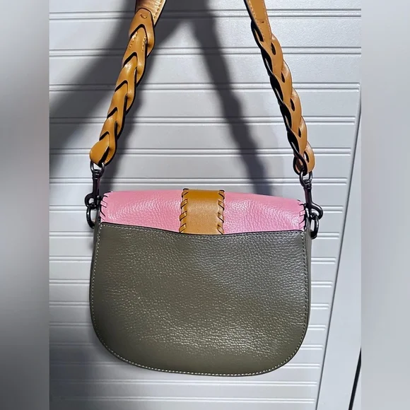 Coach Georgie Saddle Bag In Colorblock With Whipstitch NWOT MSRP: $398.00 - Picture 13 of 16